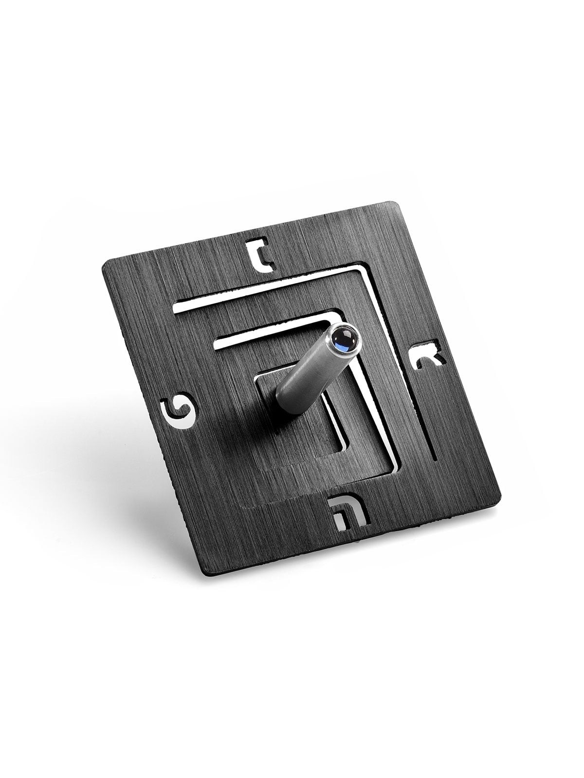 Adi Sidler Anodized Aluminum Square Spiral Dreidel