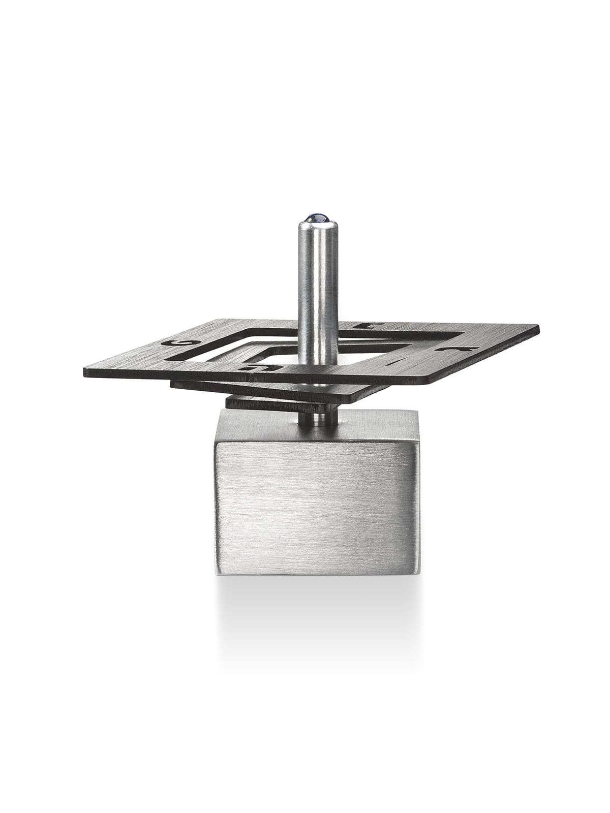 Adi Sidler Anodized Aluminum Square Spiral Dreidel