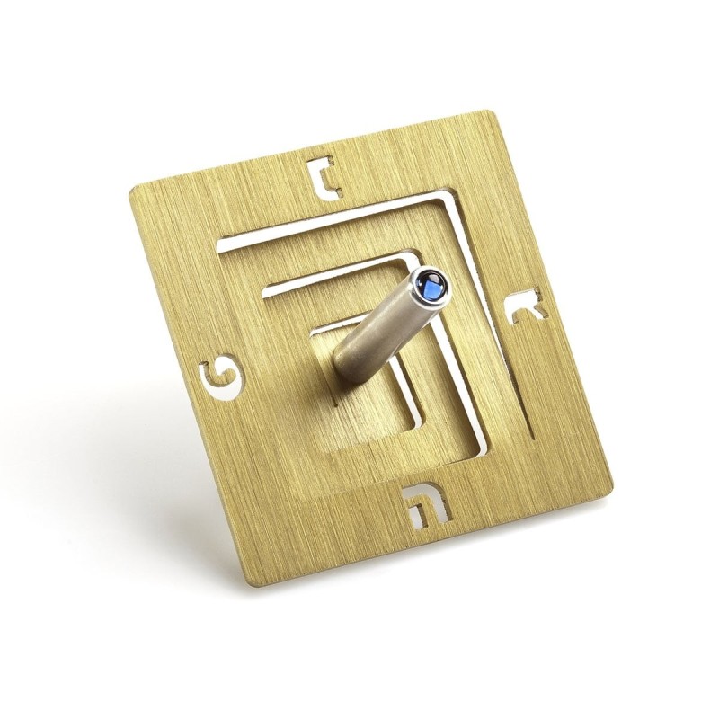 Adi Sidler Anodized Aluminum Square Spiral Dreidel