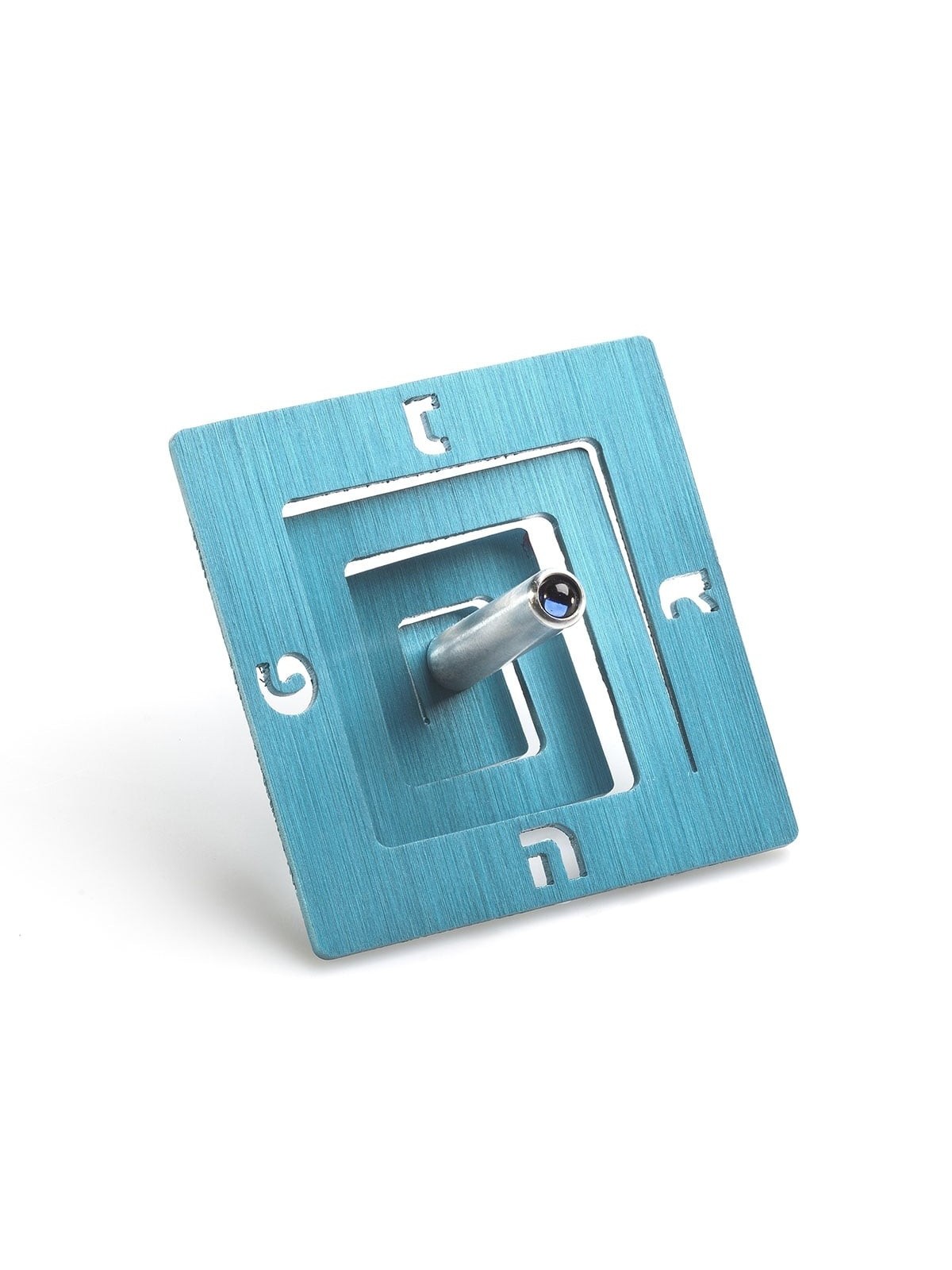 Adi Sidler Anodized Aluminum Square Spiral Dreidel