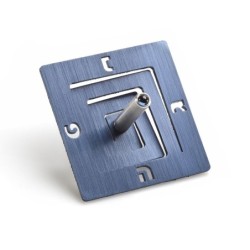 Adi Sidler Anodized Aluminum Square Spiral Dreidel