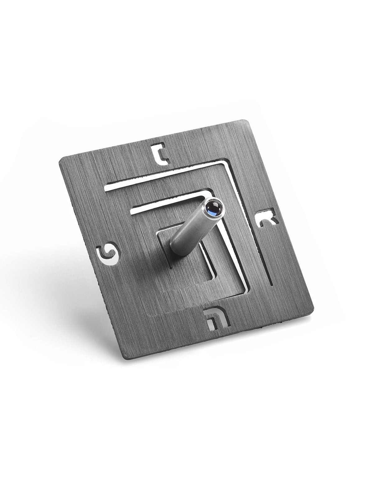 Adi Sidler Anodized Aluminum Square Spiral Dreidel