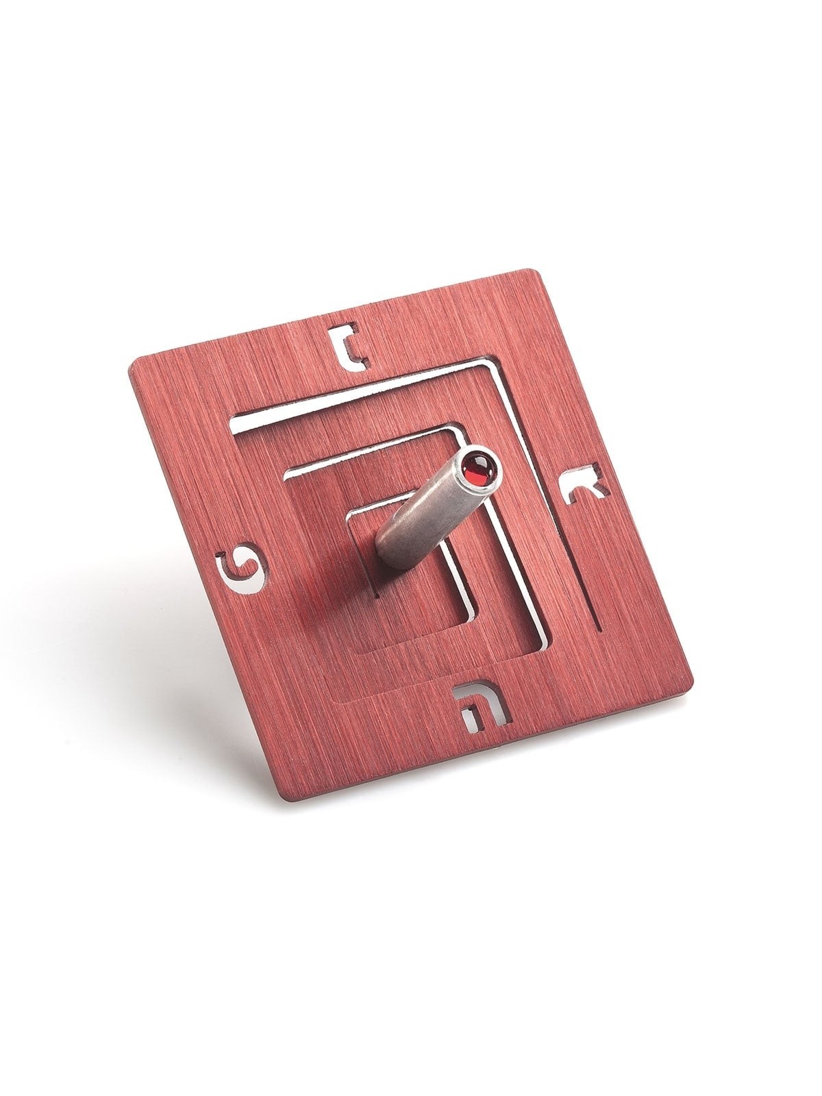 Adi Sidler Anodized Aluminum Square Spiral Dreidel