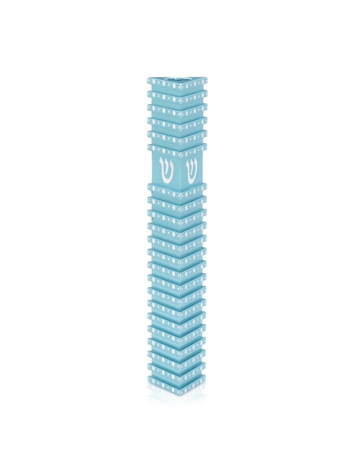Triangular Mezuzah Case With Polka Dot Design by Akilov Design