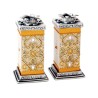 Ester Shahaf Gold Color Crystal Candlesticks | Jewish Gift from Israel