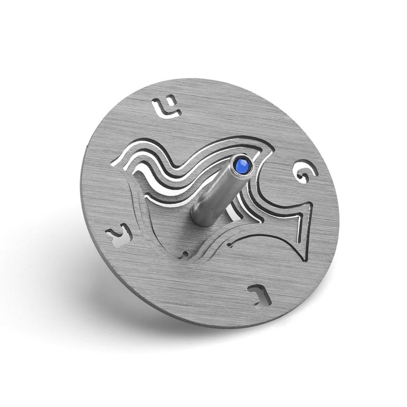 Adi Sidler Anodized Aluminum Dove of Peace Dreidel