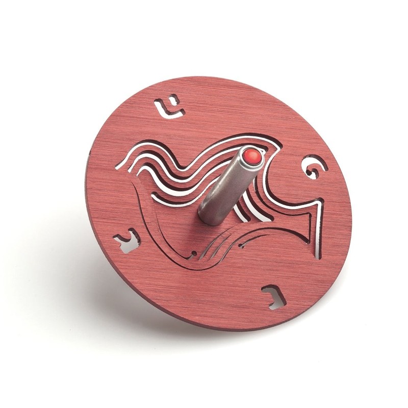 Adi Sidler Anodized Aluminum Dove of Peace Dreidel