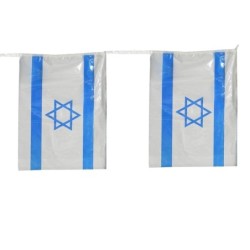 Giant Israel Flag Chain - 50 Meters Long