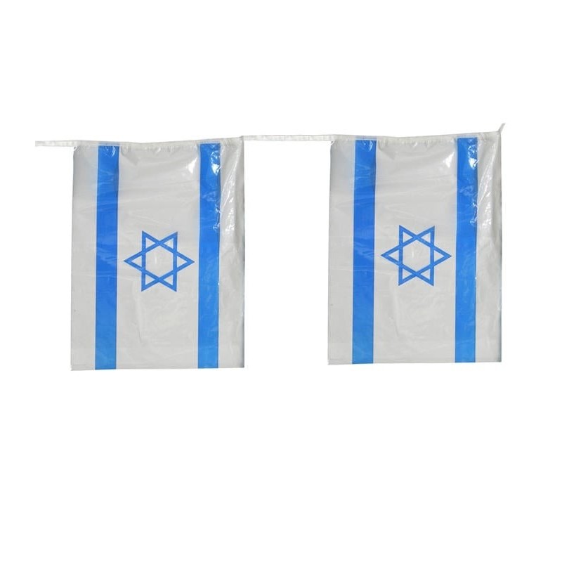 Giant Israel Flag Chain - 50 Meters Long
