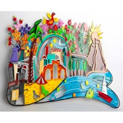 Tzuki Art Hand Painted Sculpture with Images ... | Sculptures by Tzuki