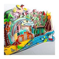 Tzuki Art Hand Painted Sculpture with Images ... | Sculptures by Tzuki