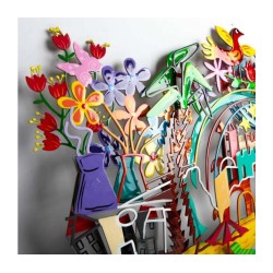 Tzuki Art Hand Painted Sculpture with Images ... | Sculptures by Tzuki