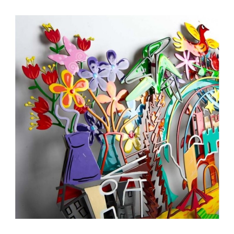 Tzuki Art Hand Painted Sculpture with Images ... | Sculptures by Tzuki