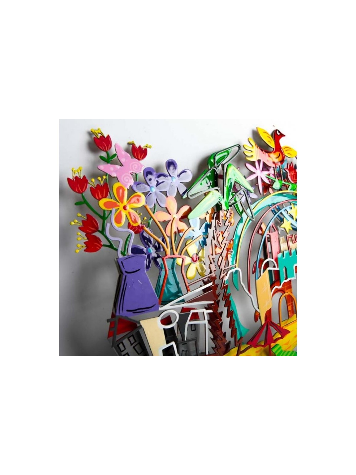 Tzuki Art Hand Painted Sculpture with Images ... | Sculptures by Tzuki