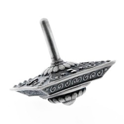 Pewter Dreidel. Replica. Bezalel Art School, Jerusalem, Early 20th Cen