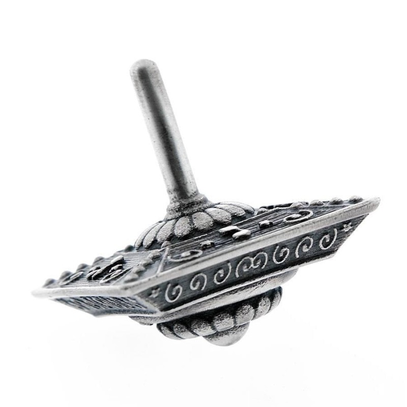 Pewter Dreidel. Replica. Bezalel Art School, Jerusalem, Early 20th Cen