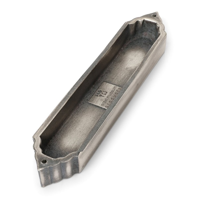Intricate Pewter Mezuzah Case - Israel Museum Collection