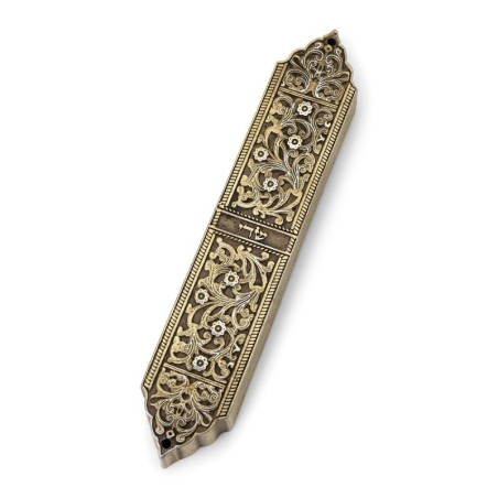 Sleek Brass-Plated Mezuzah Case - Israel Museum Collection