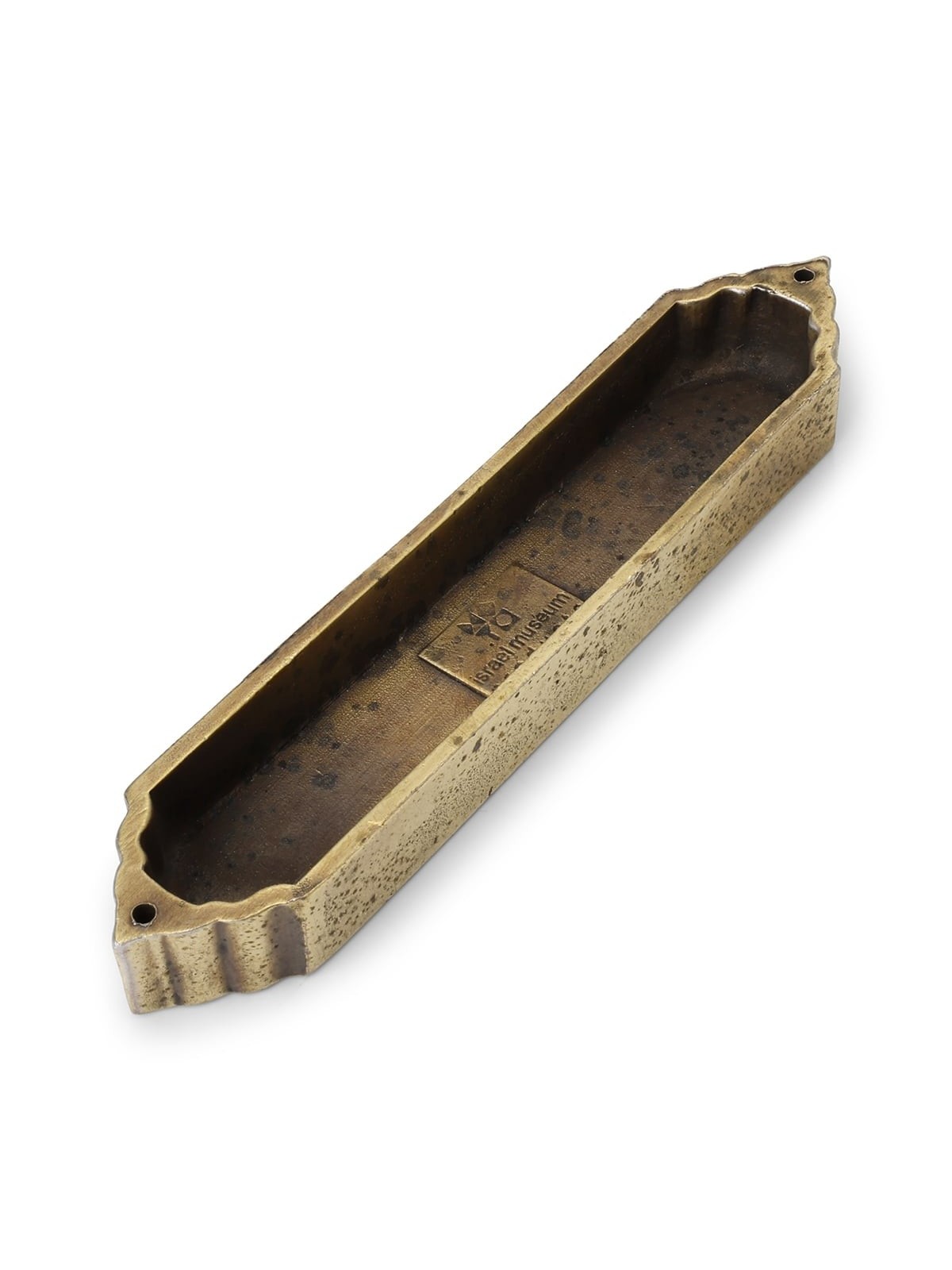 Sleek Brass-Plated Mezuzah Case - Israel Museum Collection