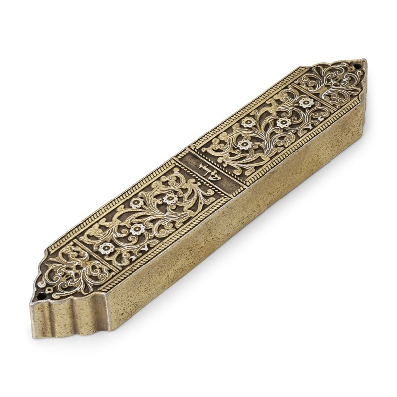 Sleek Brass-Plated Mezuzah Case - Israel Museum Collection
