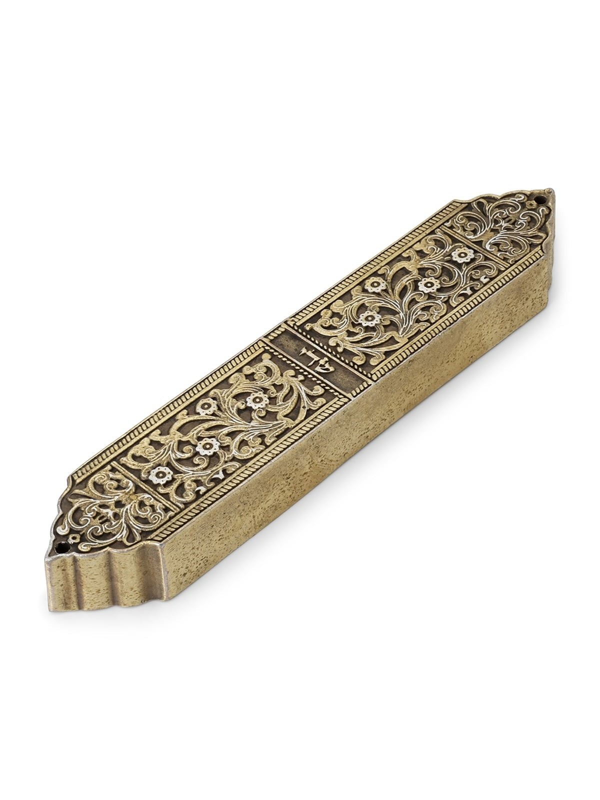 Sleek Brass-Plated Mezuzah Case - Israel Museum Collection