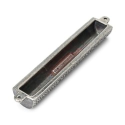 Pewter Mezuzah Case. Adaptation of Silver Bible Binding. Germany, 17th