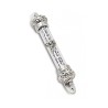 Small Silver colored Mezuzah Case with Shema Praye... | Pewter Mezuzah