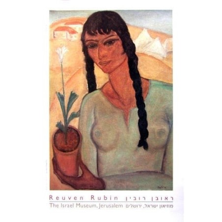 Girl with a Flower Pot. Reuven Rubin (Poster)