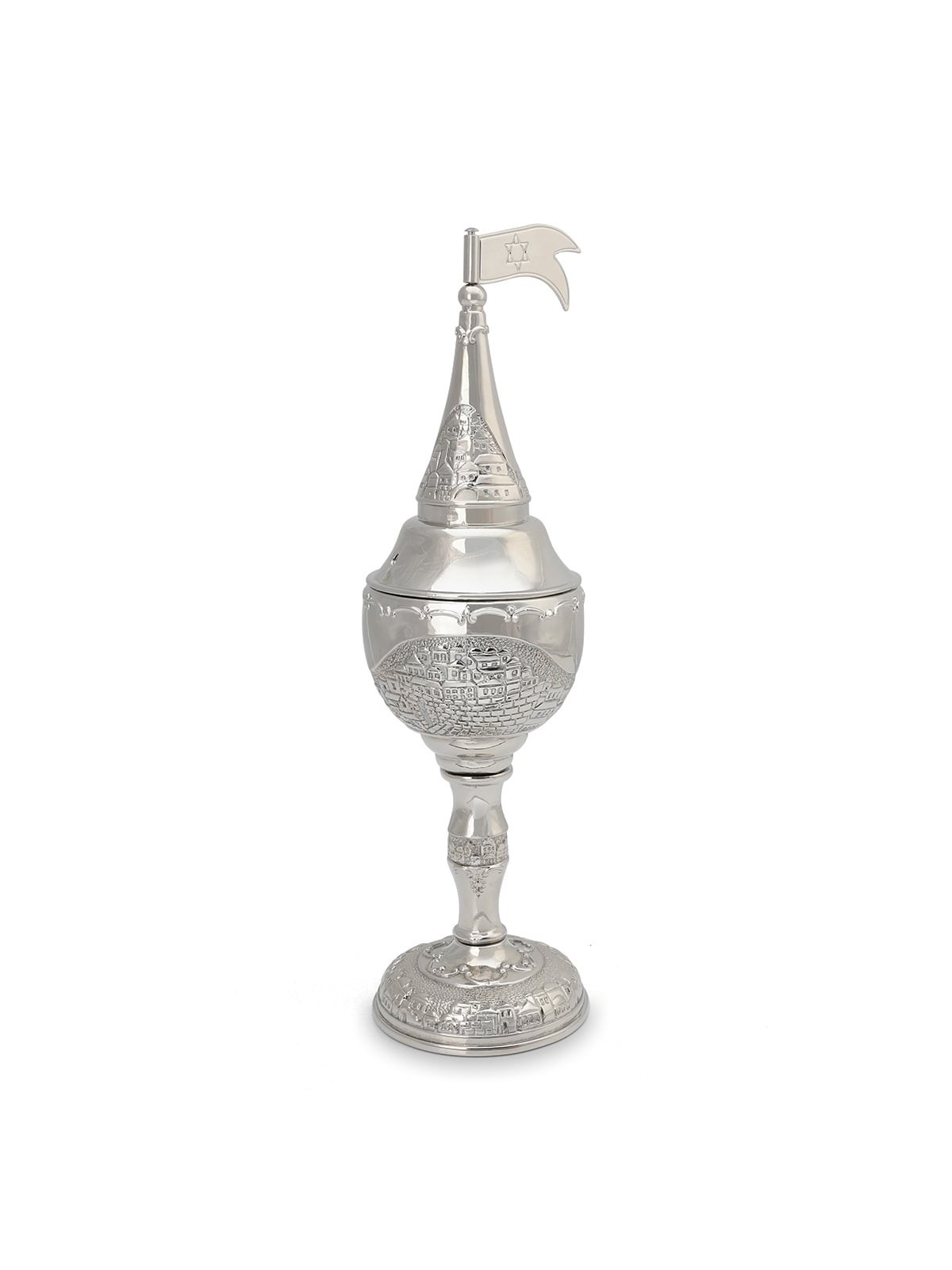Traditional Havdalah Spice Holder with Jerusalem Motif