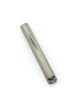 Smooth Rounded Mezuzah Case with Elongated Shin Si... | Pewter Mezuzah