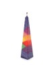 Decorative Multicolored Pyramid Havdalah Candle (Choice of Colors)