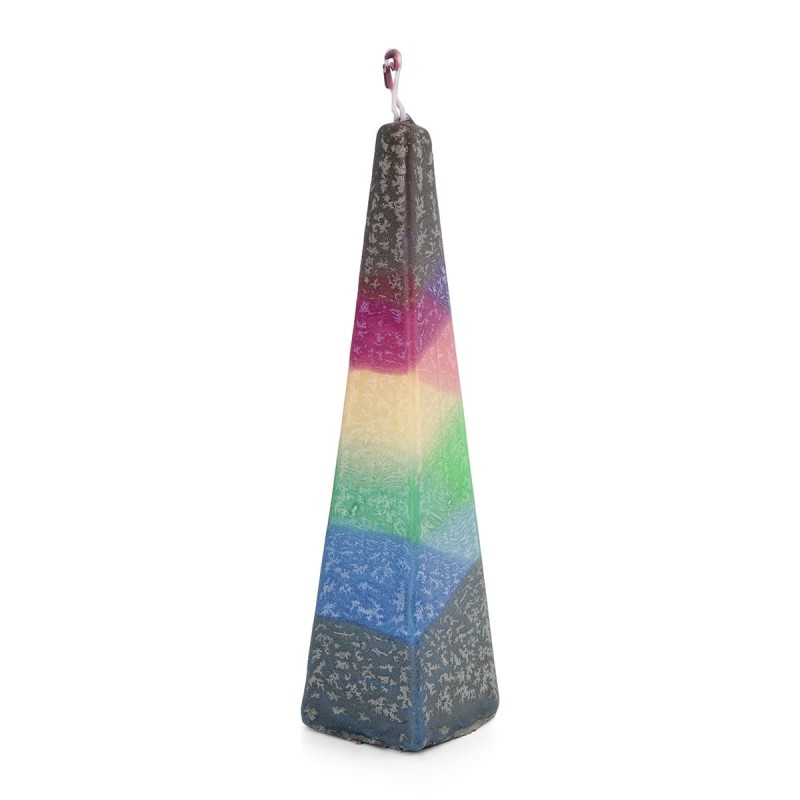 Decorative Multicolored Pyramid Havdalah Candle (Choice of Colors)