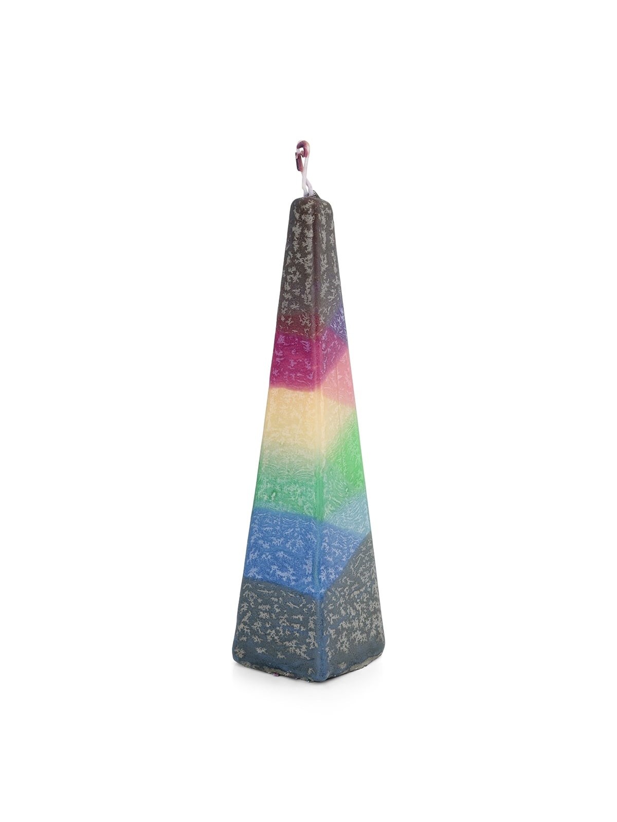 Decorative Multicolored Pyramid Havdalah Candle (Choice of Colors)