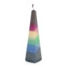 Decorative Multicolored Pyramid Havdalah Candle (Choice of Colors)