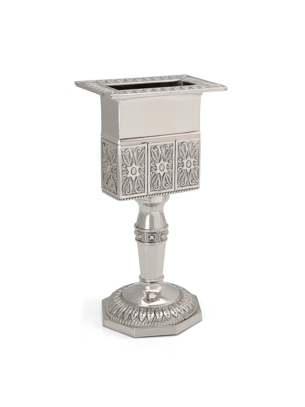 Traditional Nickel Plated Havdalah Candle Holder