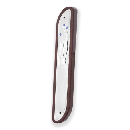 Hazorfim Silver-Plated & Wood Mezuzah Case