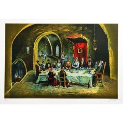 Wedding in Jerusalem. Artist: Moshe Castel. Original Lithograph