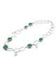 Deluxe Roman Glass and Sterling Silver Necklace - Leaves