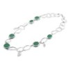 Deluxe Roman Glass and Sterling Silver Necklace - Leaves