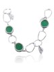 Deluxe Roman Glass and Sterling Silver Necklace - Leaves