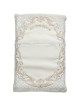 Faux Leather Bris Pillow with Large Filigree Design