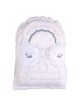 Rikmat Elimelech Floral Bris Pillow - Blue and Silver