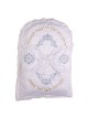 Rikmat Elimelech Swirls Bris Pillow - Blue and Gold