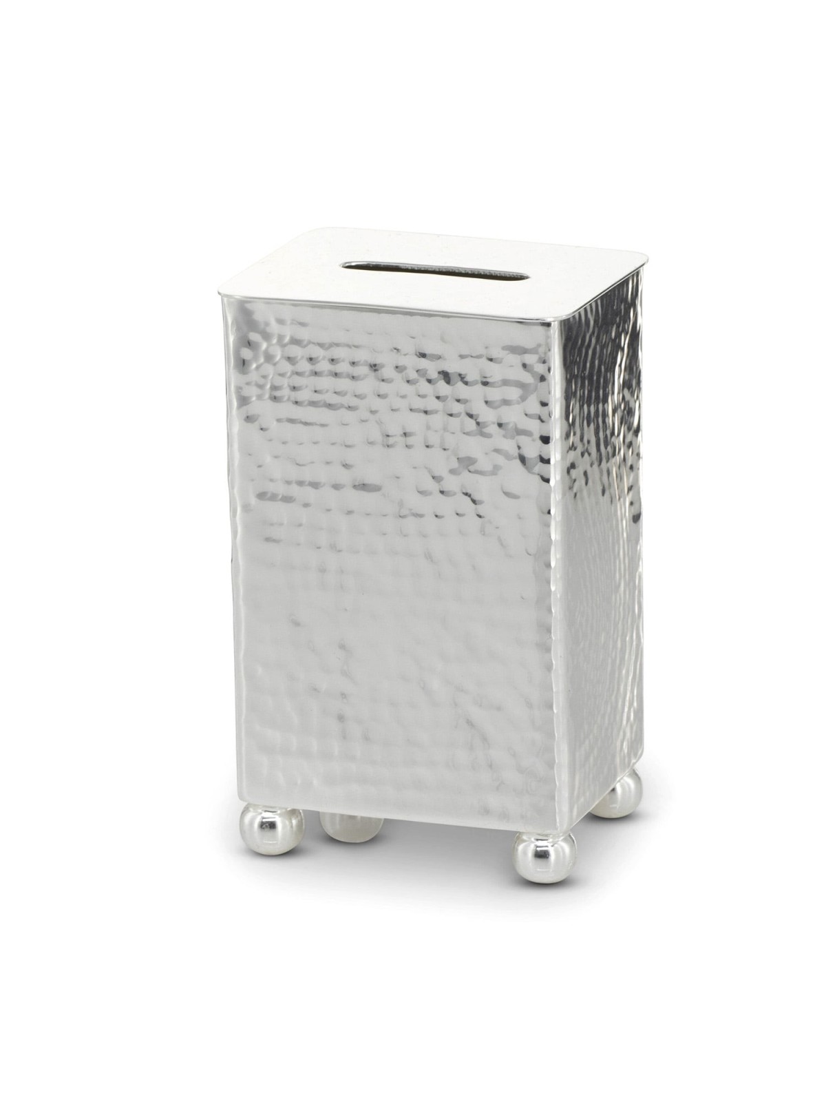Silver-Plate Hammered Tzedakah Box by Hazorfim