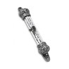 Small Pewter Colored Mezuzah Case with Shema Praye... | Pewter Mezuzah