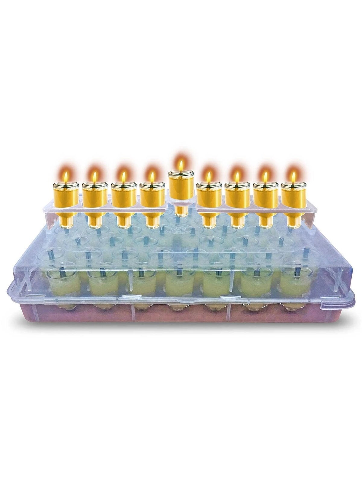 Hiddur Mitzvah Set of 44 Pre-Filled Gelled Olive Oil Cups for Hanukkah