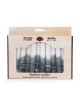 12 Handcrafted Designer Shabbat Candles - Black & White