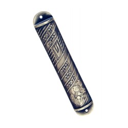 Pewter Mezuzah with Blessing | Pewter Mezuzah