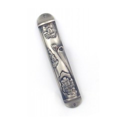 Jerusalem design Pewter Mezuzah | Pewter Mezuzah