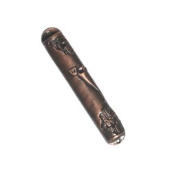 Antique Red Pewter Mezuzah | Pewter Mezuzah